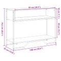 vidaXL Konzolový stolík čierny 100x35x74,5 cm kompozitné drevo