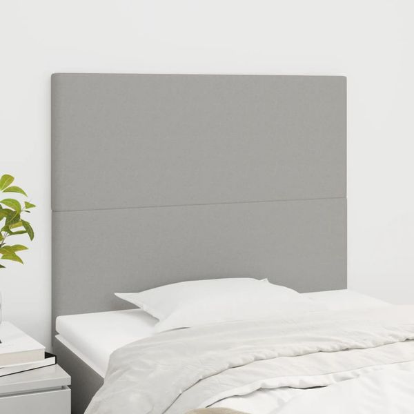 vidaXL Čelo postele svetlosivé 90x5x118/128 cm látkové