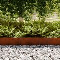 vidaXL Obrubník trávnika 50 ks 100 x 0.05 x 20 cm Hrdzavý