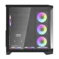 Počítačová skriňa Darflash FT418 PRO + 7 ventilátorov aRGB (čierna)