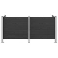 vidaXL Plot pre odpadkový kôš Sivá 237 x 85 x 115 cm Hliník a WPC