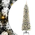 vidaXL Umelý vianočný stromček Biela 240 cm PVC, kov a plast