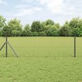 vidaXL Hexagonálny plotový základ 10 x 0,6 m PVC potiahnutá oceľ Sivá