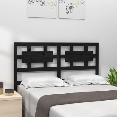 vidaXL Čelo postele čierne 185,5x4x100 cm masívna borovica