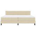 vidaXL Posteľ s pružinovým rámom Krémová 200 x 200 cm látka