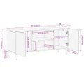 vidaXL TV skrinka Hnedá 105 x 33,5 x 46 cm Masívne mango drevo