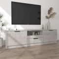vidaXL TV stolík betónový sivý 140x35x40 cm spracované drevo