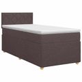 vidaXL Posteľ boxspring s matracom Tmavohnedá 100 x 200 cm Látka
