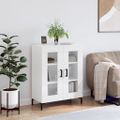 vidaXL Komoda lesklá biela 69,5x34x90 cm spracované drevo