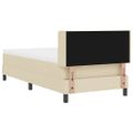 vidaXL Posteľ s pružinovým rámom Krémová 200 x 100 cm látka