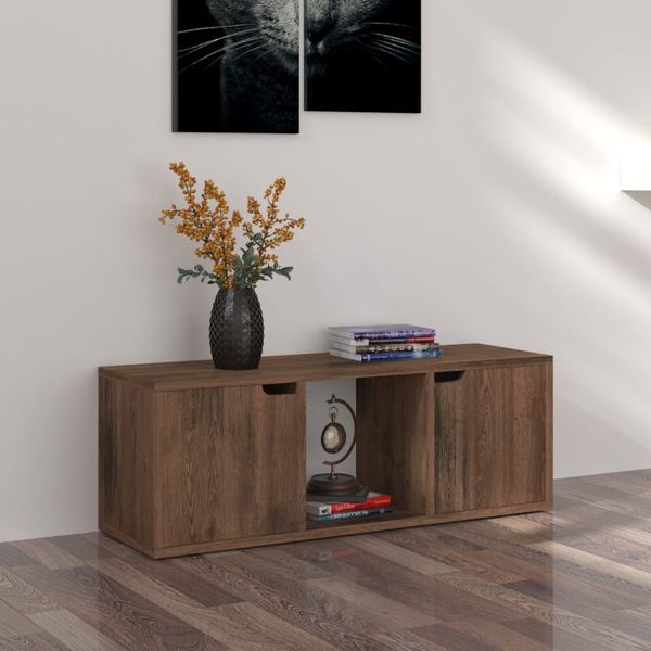 vidaXL TV skrinka, tmavý dub 88,5x27,5x30,5 cm, kompozitné drevo