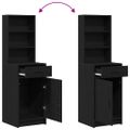 vidaXL Highboard Čierny dub 41 x 40 x 135 cm Kompozitné drevo