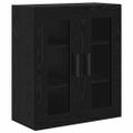 vidaXL Highboard 2 ks Čierny dub 69,5 x 34 x 180 cm Kompozitné drevo