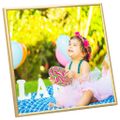 vidaXL Fotorámiky na stenu alebo stôl 5 ks zlaté 20x20 cm MDF