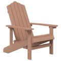 vidaXL Záhradná stolička Adirondack so stolíkom HDPE hnedá