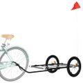 vidaXL Príves na bicykel, čierny 135x68x37 cm, železo