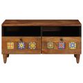 vidaXL TV skrinka Orech 70 x 33 x 46 cm Masívne mango drevo