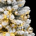 vidaXL Umelý výklopný vianočný stromček 150 LED a sada gulí 150 cm