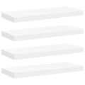 vidaXL Plávajúce nástenné police 4 ks, biele 60x23,5x3,8 cm, MDF