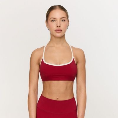 Športová podprsenka Varsity Red - GymBeam, veľkosť M, 75% nylón, 25% elastan