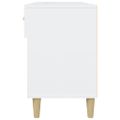 vidaXL Botník lesklý biely 102x35x55 cm spracované drevo
