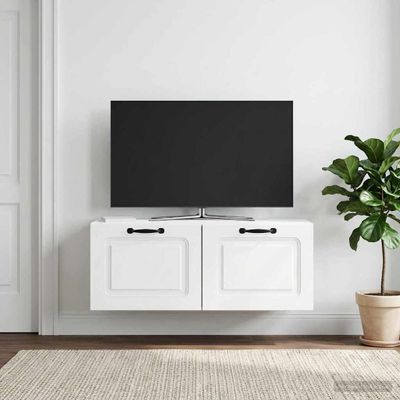 vidaXL Nástenná TV skrinka Biela 78,5 x 31 x 30 cm Kompozitné drevo