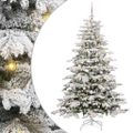 vidaXL Umelý Sklápací Vianočný Stromček Biela 180 cm PE a PVC