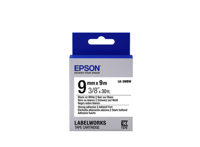 Epson Label Cartridge LK-3WBW, čierna/biela 9mm