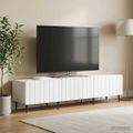 vidaXL TV skrinka Biela 147 x 34,5 x 32 cm Kompozitné drevo