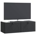 vidaXL Nástenná TV skrinka Čierna 99 x 41 x 30 cm Kompozitné drevo