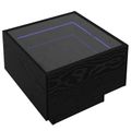 vidaXL Konferenčný stolík Čierny dub 40 x 40 x 30 cm