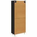 vidaXL Highboard Čierny dub 69,5 x 34 x 180 cm Kompozitné drevo