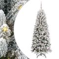 vidaXL Umelý vianočný stromček Biela 180 cm PVC a plast a oceľ a PE