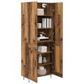vidaXL Highboard 2 ks Staré drevo 69,5 x 34 x 180 cm Kompozitné drevo