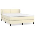 vidaXL Boxspring posteľ s matracom krémová 140x200 cm umelá koža