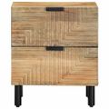 vidaXL Nočné skrinky 2 ks Hnedá 40x33x46 cm Masívne drevo Mango