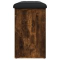 vidaXL Lavička na topánky dymový dub 102x32x50 cm kompozitné drevo