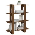 vidaXL Knižnica/deliaca stena hnedý dub 100x30x123,5 cm
