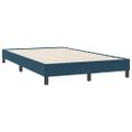 vidaXL Posteľný rám boxsping bez matracom tmavomodrý 120x220 cm zamat
