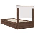vidaXL Úložná posteľ Hnedý dub 75 x 190 cm Kompozitné drevo