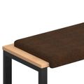 vidaXL Vankúš na lavičku Umelý semišový materiál Hnedá Hĺbka 35 cm