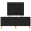vidaXL Rám postele s čelnou doskou Čierna 120 x 200 cm látka