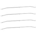 vidaXL Nosník plachty na prívesy 4 Strieborná 102-155 cm Hliník