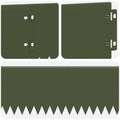 vidaXL Obrubník trávnika 10 ks 103 x 15 cm Oceľ Olivovo zelená