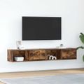 vidaXL TV stolíky 2 ks dymový dub 80x31x25,5 cm spracované drevo
