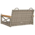 vidaXL Hojdacia lavica sivá 63x62x40 cm polyratanová