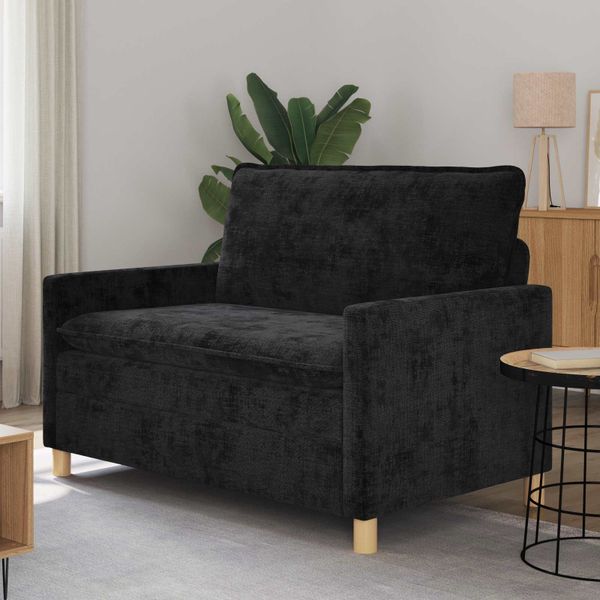 vidaXL Pohovka Čierna 126 x 81 x 87,5 cm Polyester