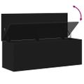 vidaXL Úložný box čierny 102x35x35 cm kompozitné drevo