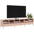 vidaXL TV skrinka ružová 202x39x43,5 cm oceľ valcovaná za studena