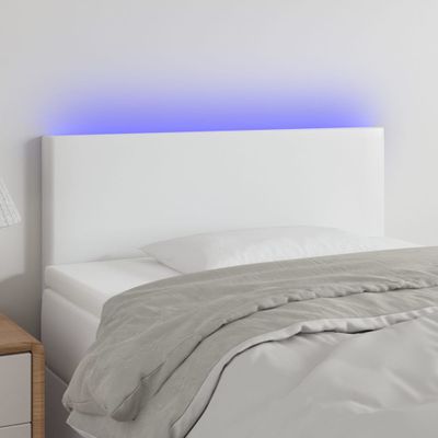 VidaXL Čelo postele biele 100x5x78/88 cm umelá koža
